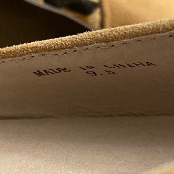 FarylRobin Women’s Hairy Almond Toe Chevron Print and Solid Tan High Heels - Picture 7 of 9